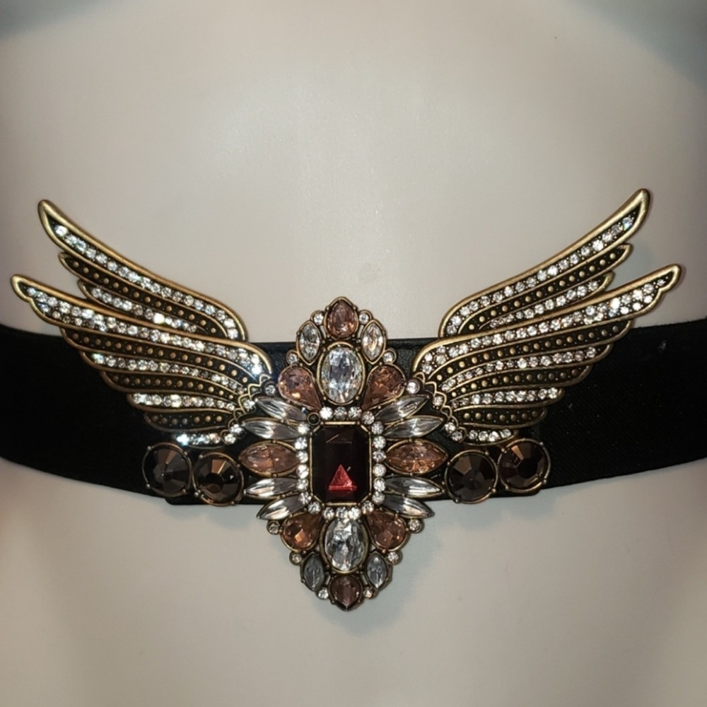 Zara Rhinestone/Gem Winged Belt